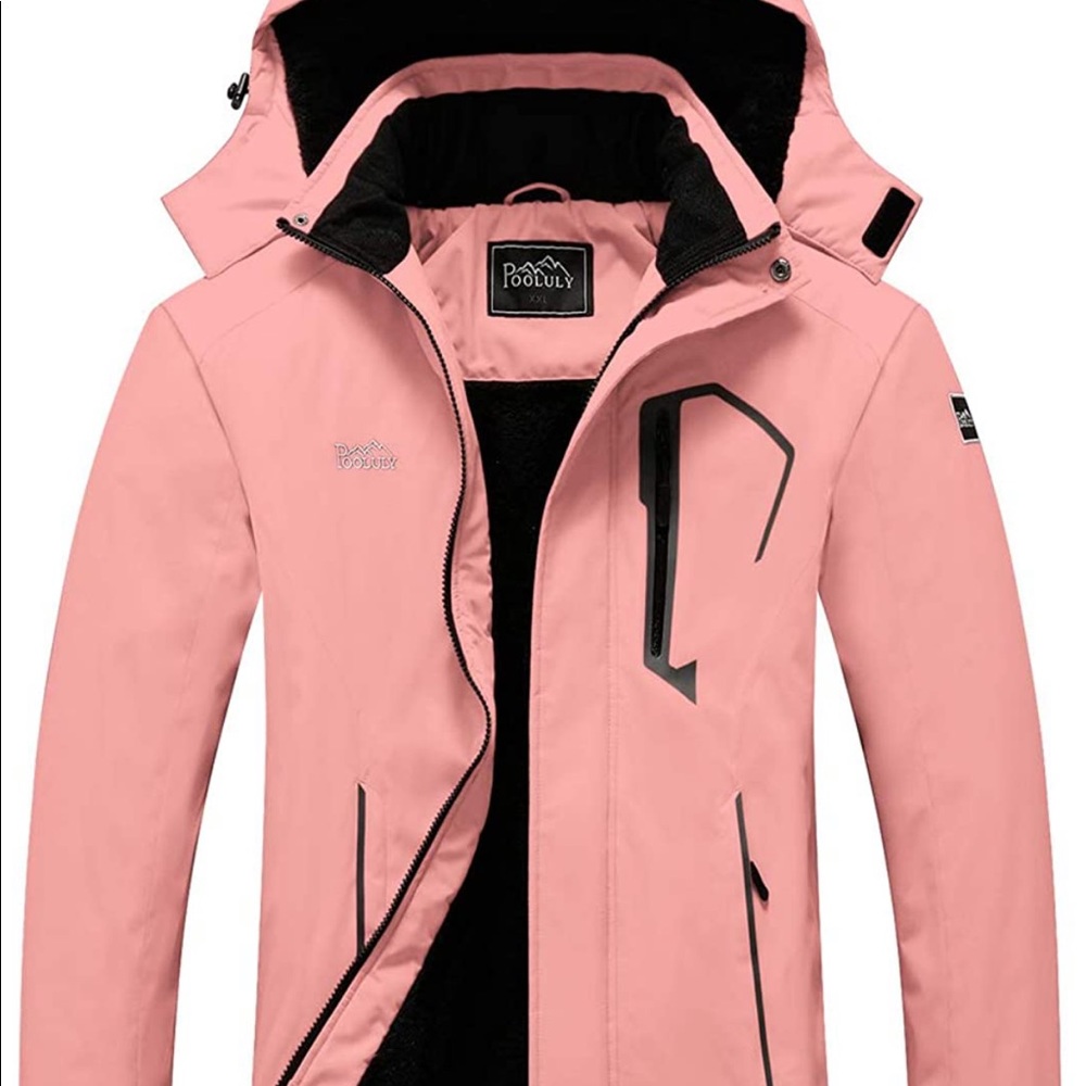 Pink snowboard ski snow jacket